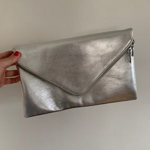 Silver Envelope Bag